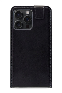 Mobilize Telefoonhoesje geschikt voor Apple iPhone 15 Pro Max Hoesje | Mobilize Classic Gelly Flipcase | Pasjeshouder voor 1 Pasje | Telefoonhoesje voor Pinpas / OV Kaart / Rijbewijs - Zwart