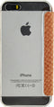 Mobilize Telefoonhoesje geschikt voor Apple iPhone 5 Hoesje | Mobilize Slim Booklet Bookcase | Pasjeshouder voor 1 Pasje | Telefoonhoesje voor Pinpas / OV Kaart / Rijbewijs - Snake Apricot | Bruin