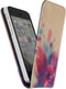 Mobilize Telefoonhoesje geschikt voor Apple iPhone 5C Hoesje | Mobilize Premium Magnet Flipcase | Pasjeshouder voor 1 Pasje | Telefoonhoesje voor Pinpas / OV Kaart / Rijbewijs - Fire Flower | Wit