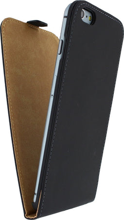 Mobilize Telefoonhoesje geschikt voor Apple iPhone 6 Plus Hoesje | Mobilize Ultra Slim Flip Flipcase - Zwart