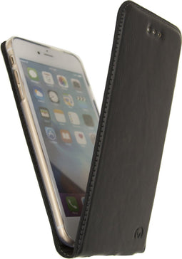 Mobilize Telefoonhoesje geschikt voor Apple iPhone 6 Plus Hoesje | Mobilize Premium Gelly Flipcase | Pasjeshouder voor 1 Pasje | Telefoonhoesje voor Pinpas / OV Kaart / Rijbewijs - Zwart