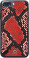 Mobilize Telefoonhoesje geschikt voor Apple iPhone 6 Plus Hoesje | Mobilize Gelly Velvet Uitneembare 2in1 Clutch | Pasjeshouder voor 3 Pasjes | Telefoonhoesje voor Pinpas / OV Kaart / Rijbewijs - Red Snake | Rood