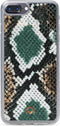 Mobilize Telefoonhoesje geschikt voor Apple iPhone 6 Plus Hoesje | Mobilize Gelly Velvet Uitneembare 2in1 Clutch | Pasjeshouder voor 3 Pasjes | Telefoonhoesje voor Pinpas / OV Kaart / Rijbewijs - Green Snake | Groen
