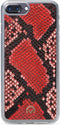 Mobilize Telefoonhoesje geschikt voor Apple iPhone 6 Plus Hoesje | Mobilize Gelly Velvet Uitneembare 2in1 Clutch | Pasjeshouder voor 3 Pasjes | Telefoonhoesje voor Pinpas / OV Kaart / Rijbewijs - Red Snake | Rood