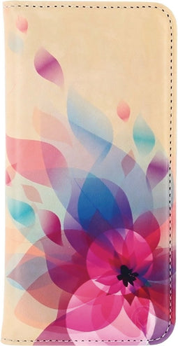 Mobilize Telefoonhoesje geschikt voor Apple iPhone 7 Hoesje | Mobilize Premium Magnet Bookcase | Pasjeshouder voor 1 Pasje | Telefoonhoesje voor Pinpas / OV Kaart / Rijbewijs - Fire Flower | Wit