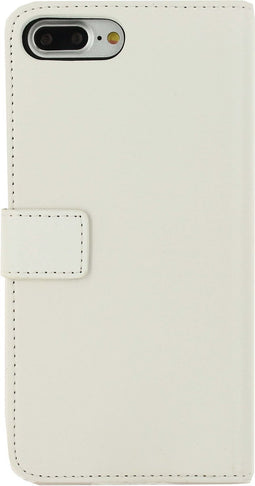 Mobilize Telefoonhoesje geschikt voor Apple iPhone 7 Plus Hoesje | Mobilize Classic Wallet Bookcase Portemonnee | Pasjeshouder voor 2 Pasjes | Telefoonhoesje voor Pinpas / OV Kaart / Rijbewijs - Wit