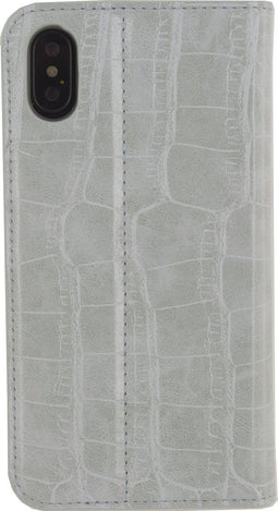Mobilize Telefoonhoesje geschikt voor Apple iPhone X Hoesje | Mobilize Premium Gelly Bookcase | Pasjeshouder voor 1 Pasje | Telefoonhoesje voor Pinpas / OV Kaart / Rijbewijs - Blauw