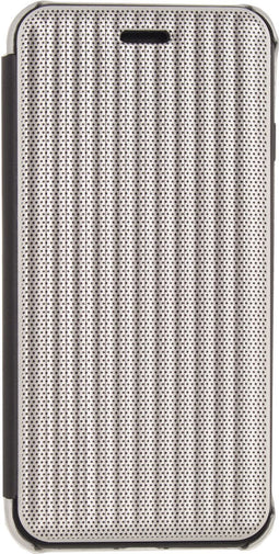 Mobilize Telefoonhoesje geschikt voor Apple iPhone X Hoesje | Mobilize Elegant Book Bookcase | Pasjeshouder voor 1 Pasje | Telefoonhoesje voor Pinpas / OV Kaart / Rijbewijs - Zilver