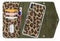 Mobilize Telefoonhoesje geschikt voor Apple iPhone X Hoesje | Mobilize Gelly Uitneembare 2in1 Clutch | Pasjeshouder voor 3 Pasjes | Telefoonhoesje voor Pinpas / OV Kaart / Rijbewijs - Leopard | Bruin,groen