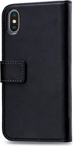Mobilize Telefoonhoesje geschikt voor Apple iPhone X Hoesje | Mobilize Classic Gelly Wallet Bookcase | Pasjeshouder voor 2 Pasjes | Telefoonhoesje voor Pinpas / OV Kaart / Rijbewijs - Zwart
