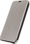 Mobilize Telefoonhoesje geschikt voor Apple iPhone X Hoesje | Mobilize Elegant Book Bookcase | Pasjeshouder voor 1 Pasje | Telefoonhoesje voor Pinpas / OV Kaart / Rijbewijs - Zilver