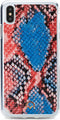 Mobilize Telefoonhoesje geschikt voor Apple iPhone X Hoesje | Mobilize Gelly Velvet Uitneembare 2in1 Clutch | Pasjeshouder voor 3 Pasjes | Telefoonhoesje voor Pinpas / OV Kaart / Rijbewijs - Coral Snake | Rood