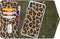 Mobilize Telefoonhoesje geschikt voor Apple iPhone X Hoesje | Mobilize Gelly Uitneembare 2in1 Clutch | Pasjeshouder voor 3 Pasjes | Telefoonhoesje voor Pinpas / OV Kaart / Rijbewijs - Leopard | Bruin,groen