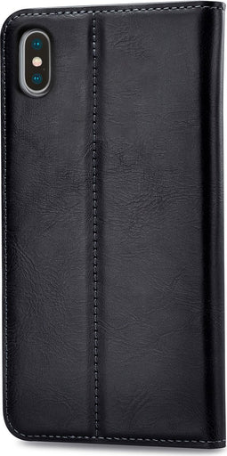 Mobilize Telefoonhoesje geschikt voor Apple iPhone XS Max Hoesje | Mobilize Premium Gelly Bookcase Portemonnee | Pasjeshouder voor 1 Pasje | Telefoonhoesje voor Pinpas / OV Kaart / Rijbewijs - Zwart