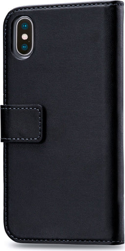 Mobilize Telefoonhoesje geschikt voor Apple iPhone XS Max Hoesje | Mobilize Classic Gelly Wallet Bookcase Portemonnee | Pasjeshouder voor 2 Pasjes | Telefoonhoesje voor Pinpas / OV Kaart / Rijbewijs - Zwart