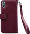 Mobilize Telefoonhoesje geschikt voor Apple iPhone XS Max Hoesje | Mobilize Gelly Zipper Uitneembare 2in1 Clutch | Pasjeshouder voor 3 Pasjes | Telefoonhoesje voor Pinpas / OV Kaart / Rijbewijs - Bordeaux | Bordeaux rood