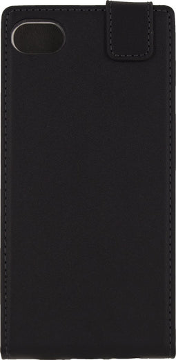 Mobilize Telefoonhoesje geschikt voor Blackberry Motion Hoesje | Mobilize Classic Gelly Flipcase | Pasjeshouder voor 1 Pasje | Telefoonhoesje voor Pinpas / OV Kaart / Rijbewijs - Zwart