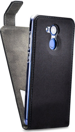 Mobilize Telefoonhoesje geschikt voor HONOR 6C Hoesje | Mobilize Classic Gelly Flipcase | Pasjeshouder voor 1 Pasje | Telefoonhoesje voor Pinpas / OV Kaart / Rijbewijs - Zwart