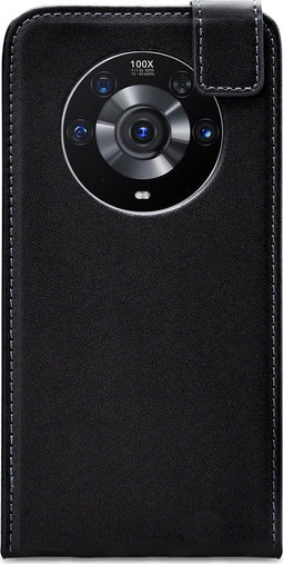 Mobilize Telefoonhoesje geschikt voor HONOR Magic 3 5G Hoesje | Mobilize Classic Gelly Flipcase | Pasjeshouder voor 1 Pasje | Telefoonhoesje voor Pinpas / OV Kaart / Rijbewijs - Zwart