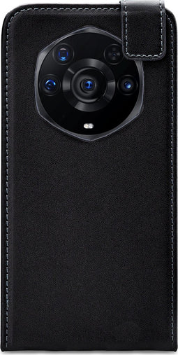 Mobilize Telefoonhoesje geschikt voor HONOR Magic 3 Pro 5G Hoesje | Mobilize Classic Gelly Flipcase | Pasjeshouder voor 1 Pasje | Telefoonhoesje voor Pinpas / OV Kaart / Rijbewijs - Zwart