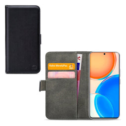 Mobilize Telefoonhoesje geschikt voor HONOR X8 Hoesje | Mobilize Classic Gelly Wallet Bookcase Portemonnee | Pasjeshouder voor 2 Pasjes | Telefoonhoesje voor Pinpas / OV Kaart / Rijbewijs - Zwart