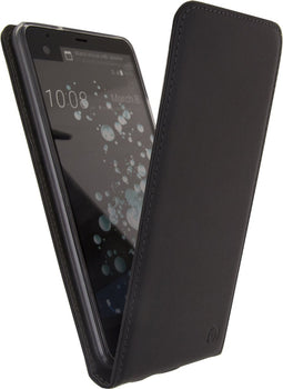 Mobilize Telefoonhoesje geschikt voor HTC U Ultra Hoesje | Mobilize Classic Gelly Flipcase | Pasjeshouder voor 1 Pasje | Telefoonhoesje voor Pinpas / OV Kaart / Rijbewijs - Zwart
