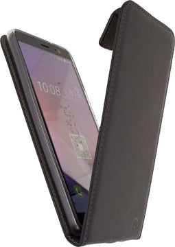 Mobilize Telefoonhoesje geschikt voor HTC U11 Plus Hoesje | Mobilize Classic Gelly Flipcase | Pasjeshouder voor 1 Pasje | Telefoonhoesje voor Pinpas / OV Kaart / Rijbewijs - Zwart