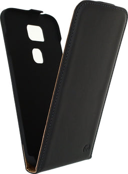 Mobilize Telefoonhoesje geschikt voor Huawei G8 Hoesje | Mobilize Classic Flip Flipcase | Pasjeshouder voor 1 Pasje | Telefoonhoesje voor Pinpas / OV Kaart / Rijbewijs - Zwart