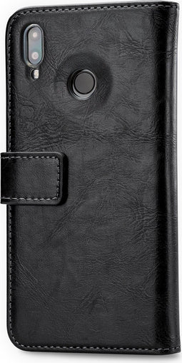 Mobilize Telefoonhoesje geschikt voor Huawei P Smart Plus (2018) Hoesje | Mobilize Elite Gelly Bookcase Portemonnee | Pasjeshouder voor 3 Pasjes | Telefoonhoesje voor Pinpas / OV Kaart / Rijbewijs - Zwart