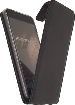 Mobilize Telefoonhoesje geschikt voor Huawei P10 Hoesje | Mobilize Classic Gelly Flipcase | Pasjeshouder voor 1 Pasje | Telefoonhoesje voor Pinpas / OV Kaart / Rijbewijs - Zwart