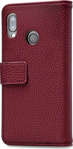 Mobilize Telefoonhoesje geschikt voor Huawei P20 Lite (2019) Hoesje | Mobilize Elite Gelly Bookcase Portemonnee | Pasjeshouder voor 3 Pasjes | Telefoonhoesje voor Pinpas / OV Kaart / Rijbewijs - Bordeaux Rood