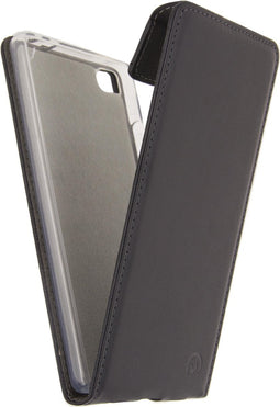 Mobilize Telefoonhoesje geschikt voor Huawei P8 Hoesje | Mobilize Classic Gelly Flipcase | Pasjeshouder voor 1 Pasje | Telefoonhoesje voor Pinpas / OV Kaart / Rijbewijs - Zwart