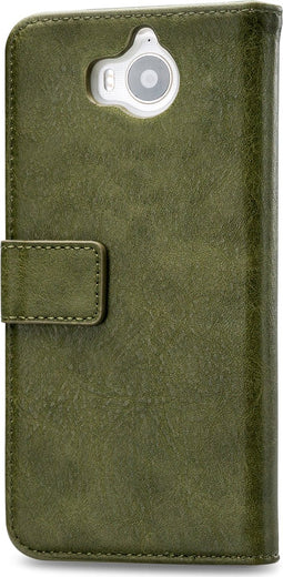 Mobilize Telefoonhoesje geschikt voor Huawei Y5 (2017) Hoesje | Mobilize Elite Gelly Bookcase Portemonnee | Pasjeshouder voor 3 Pasjes | Telefoonhoesje voor Pinpas / OV Kaart / Rijbewijs - Groen