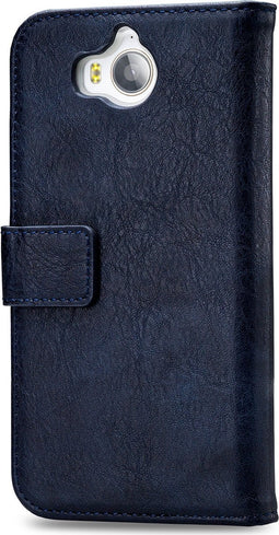 Mobilize Telefoonhoesje geschikt voor Huawei Y5 (2017) Hoesje | Mobilize Elite Gelly Bookcase Portemonnee | Pasjeshouder voor 3 Pasjes | Telefoonhoesje voor Pinpas / OV Kaart / Rijbewijs - Blauw