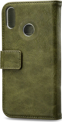 Mobilize Telefoonhoesje geschikt voor Huawei Y7 (2019) Hoesje | Mobilize Elite Gelly Bookcase | Pasjeshouder voor 3 Pasjes | Telefoonhoesje voor Pinpas / OV Kaart / Rijbewijs - Groen