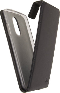 Mobilize Telefoonhoesje geschikt voor LG K8 (2017) Hoesje | Mobilize Classic Gelly Flipcase | Pasjeshouder voor 1 Pasje | Telefoonhoesje voor Pinpas / OV Kaart / Rijbewijs - Zwart