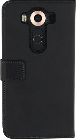 Mobilize Telefoonhoesje geschikt voor LG V10 Hoesje | Mobilize Classic Wallet Bookcase Portemonnee | Pasjeshouder voor 2 Pasjes | Telefoonhoesje voor Pinpas / OV Kaart / Rijbewijs - Zwart
