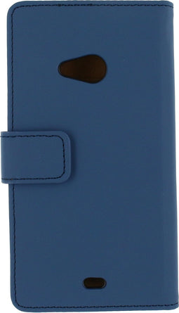 Mobilize Telefoonhoesje geschikt voor Microsoft Lumia 535 Hoesje | Mobilize Slim Wallet Bookcase Portemonnee | Pasjeshouder voor 2 Pasjes | Telefoonhoesje voor Pinpas / OV Kaart / Rijbewijs - Blauw