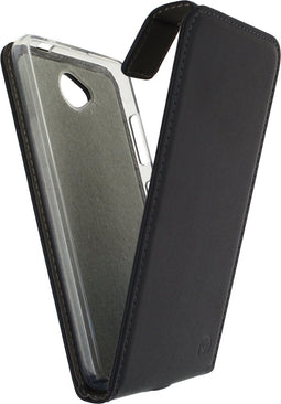 Mobilize Telefoonhoesje geschikt voor Microsoft Lumia 650 Hoesje | Mobilize Classic Gelly Flipcase | Pasjeshouder voor 1 Pasje | Telefoonhoesje voor Pinpas / OV Kaart / Rijbewijs - Zwart