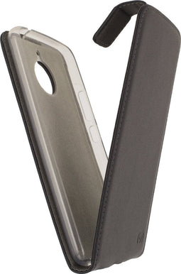 Mobilize Telefoonhoesje geschikt voor Motorola Moto E4 Plus Hoesje | Mobilize Classic Gelly Flipcase | Pasjeshouder voor 1 Pasje | Telefoonhoesje voor Pinpas / OV Kaart / Rijbewijs - Zwart