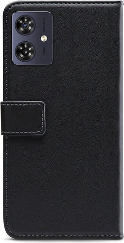 Mobilize Telefoonhoesje geschikt voor Motorola Moto G54 Hoesje | Mobilize Classic Gelly Wallet Bookcase Portemonnee | Pasjeshouder voor 2 Pasjes | Telefoonhoesje voor Pinpas / OV Kaart / Rijbewijs - Zwart