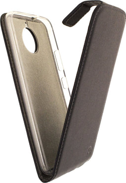 Mobilize Telefoonhoesje geschikt voor Motorola Moto G5S Plus Hoesje | Mobilize Classic Gelly Flipcase | Pasjeshouder voor 1 Pasje | Telefoonhoesje voor Pinpas / OV Kaart / Rijbewijs - Zwart