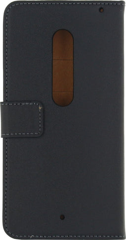 Mobilize Telefoonhoesje geschikt voor Motorola Moto X Play Hoesje | Mobilize Classic Wallet Bookcase Portemonnee | Pasjeshouder voor 2 Pasjes | Telefoonhoesje voor Pinpas / OV Kaart / Rijbewijs - Zwart