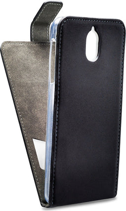 Mobilize Telefoonhoesje geschikt voor Nokia 3 Hoesje | Mobilize Classic Gelly Bookcase | Pasjeshouder voor 1 Pasje | Telefoonhoesje voor Pinpas / OV Kaart / Rijbewijs - Zwart