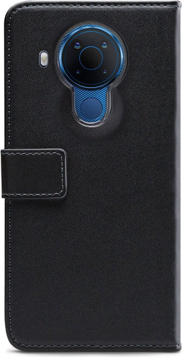 Mobilize Telefoonhoesje geschikt voor Nokia 5.4 Hoesje | Mobilize Classic Gelly Wallet Bookcase Portemonnee | Pasjeshouder voor 2 Pasjes | Telefoonhoesje voor Pinpas / OV Kaart / Rijbewijs - Zwart