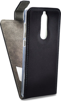 Mobilize Telefoonhoesje geschikt voor Nokia 5 Hoesje | Mobilize Classic Gelly Bookcase | Pasjeshouder voor 1 Pasje | Telefoonhoesje voor Pinpas / OV Kaart / Rijbewijs - Zwart