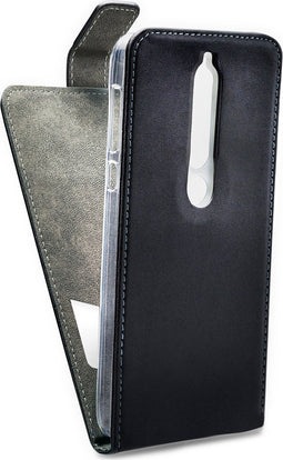 Mobilize Telefoonhoesje geschikt voor Nokia 6.1 Hoesje | Mobilize Classic Gelly Bookcase | Pasjeshouder voor 1 Pasje | Telefoonhoesje voor Pinpas / OV Kaart / Rijbewijs - Zwart