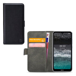 Mobilize Telefoonhoesje geschikt voor Nokia C21 Plus Hoesje | Mobilize Classic Gelly Wallet Bookcase Portemonnee | Pasjeshouder voor 2 Pasjes | Telefoonhoesje voor Pinpas / OV Kaart / Rijbewijs - Zwart