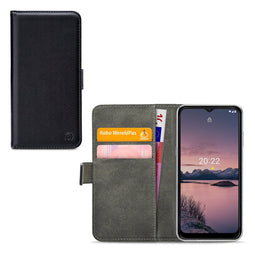 Mobilize Telefoonhoesje geschikt voor Nokia G11 Hoesje | Mobilize Classic Gelly Wallet Bookcase Portemonnee | Pasjeshouder voor 2 Pasjes | Telefoonhoesje voor Pinpas / OV Kaart / Rijbewijs - Zwart