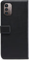 Mobilize Telefoonhoesje geschikt voor Nokia G11 Hoesje | Mobilize Classic Gelly Wallet Bookcase Portemonnee | Pasjeshouder voor 2 Pasjes | Telefoonhoesje voor Pinpas / OV Kaart / Rijbewijs - Zwart